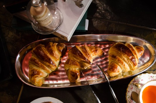 Freshly baked croissants 